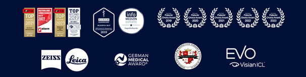 Auszeichnungen, Zertifikate und Partner von Auge Laser Chirurgie in Linz und Wien