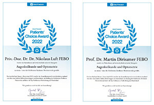Patients Choice Award, Dr. Luft, Dr. Dirisamer