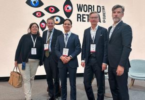Experten Prof. Dr. Dirisamer, PD Dr. Dr. Luft und Prof. Dr. Priglinger, EURETINA Kongress 2026